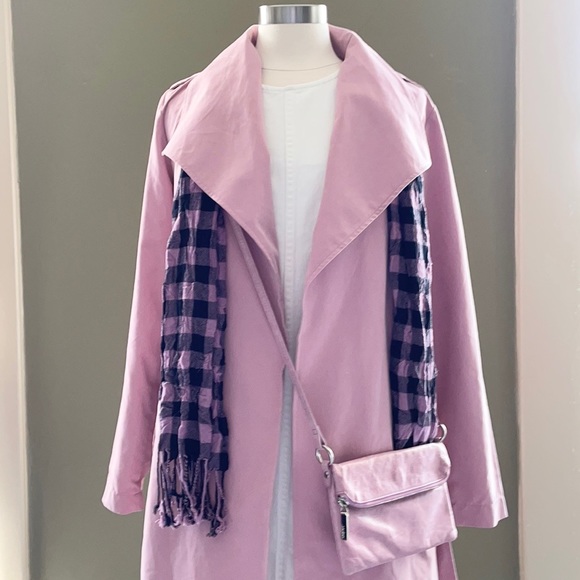 NWT VERO MODA Lightweight trench coat in pink Size M - Picture 13 of 13